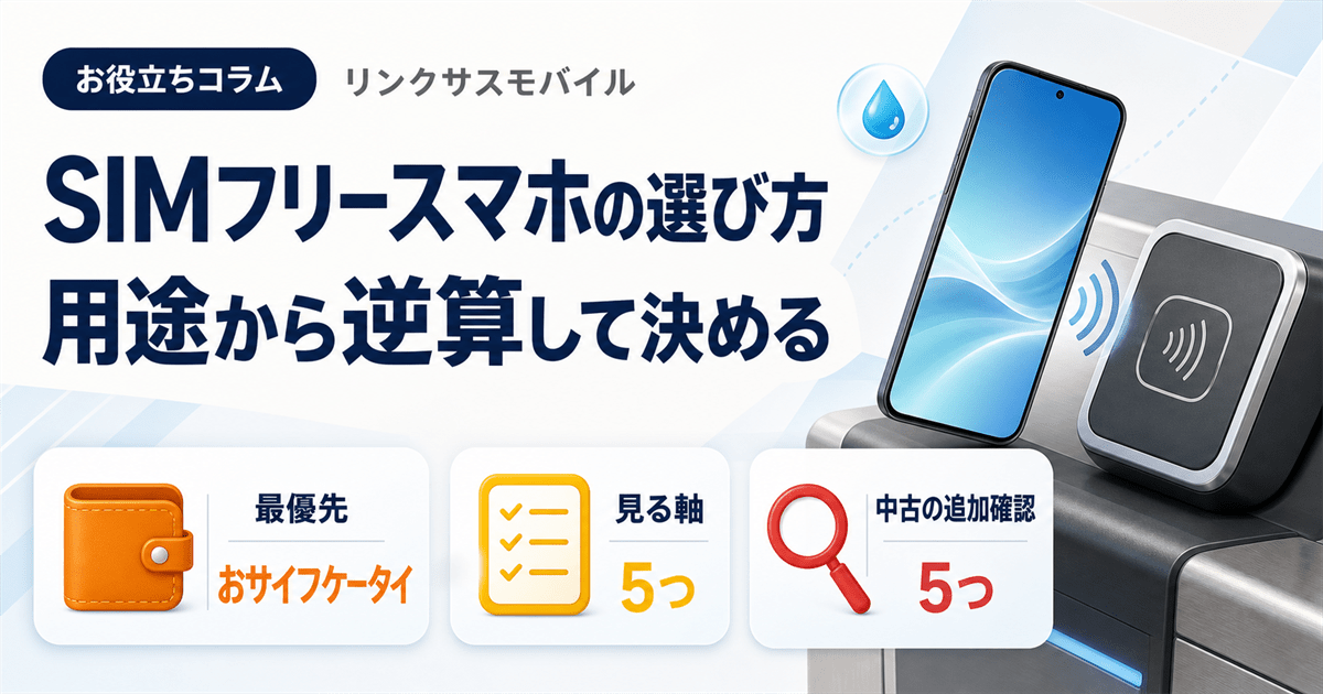 simフリースマホ、りう様取引用① SIMフリースマホの選び方｜おサイフケータイ対応を最初に見る – リンク