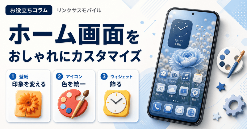 スマホのホーム画面をおしゃれに｜アプリなしの変え方とカスタマイズ