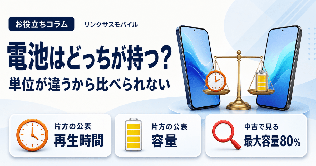 iPhone 12とGalaxy S20のバッテリー比較｜S11は無い
