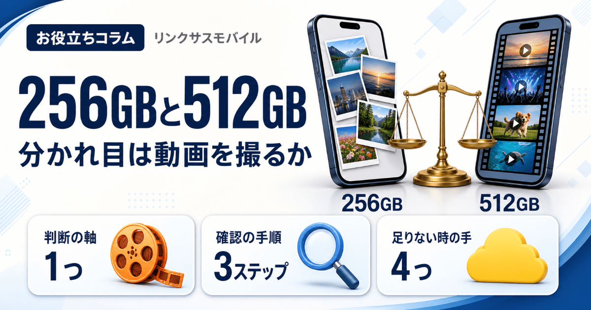 iPhoneは256GBと512GBどっち？必要な容量の決め方と目安