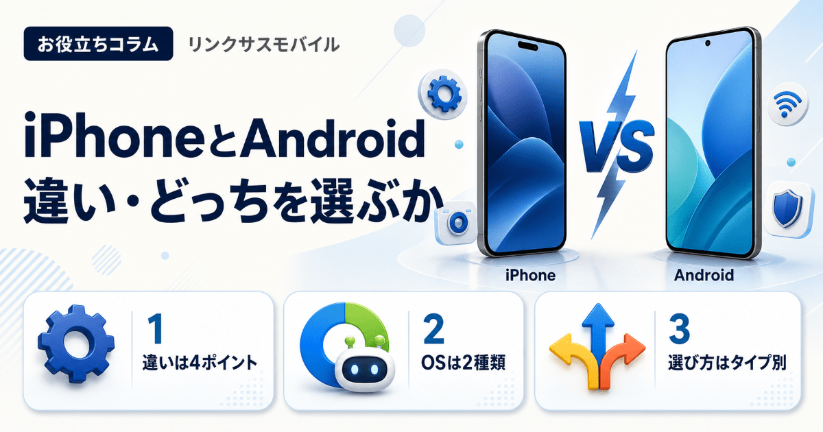iPhoneとAndroidの違い｜どっちを選ぶ？比較と向いている人