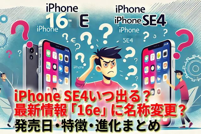 iPhone SE4いつ出る？最新情報「16e」に名称変更？発売日・特徴・進化まとめ