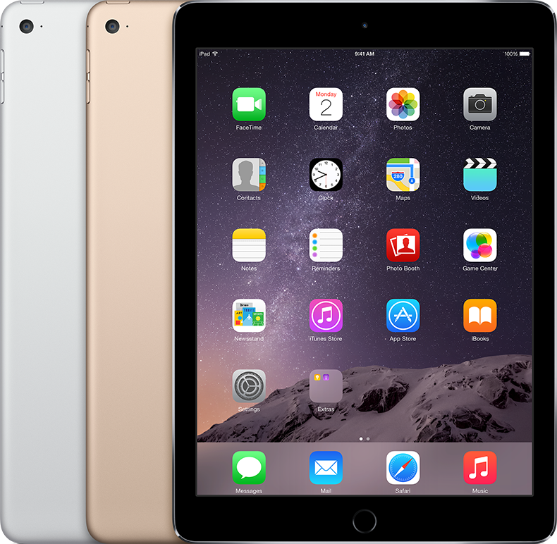iPad Air 2 Wi-Fiモデル カラーバリエーション