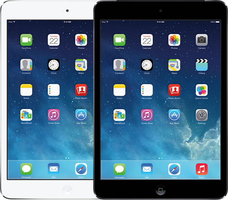 iPad mini 2 Wi-Fiモデル カラーバリエーション