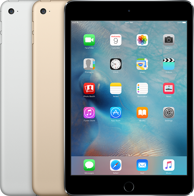iPad mini 4 Wi-Fiモデル カラーバリエーション